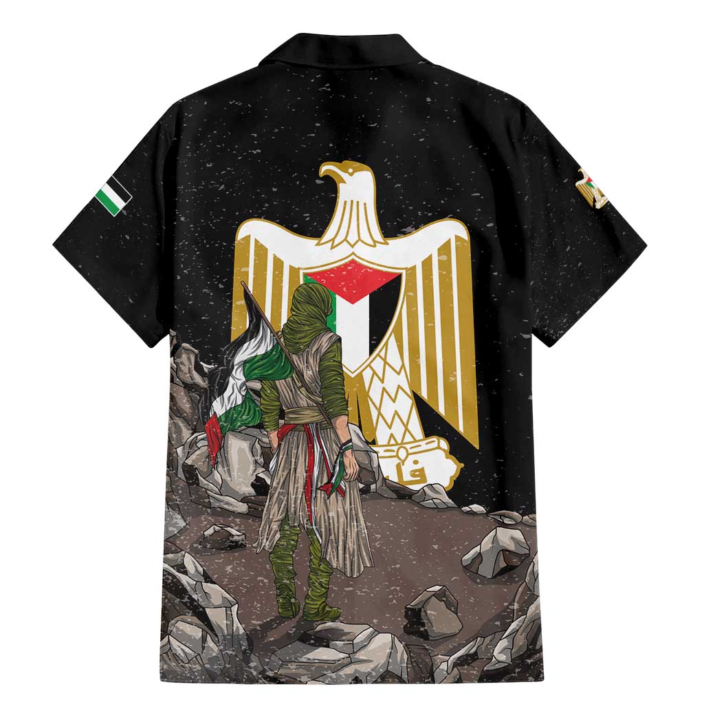 Free Palestine Family Matching Mermaid Dress and Hawaiian Shirt Eagle of Saladin - Wonder Print Shop