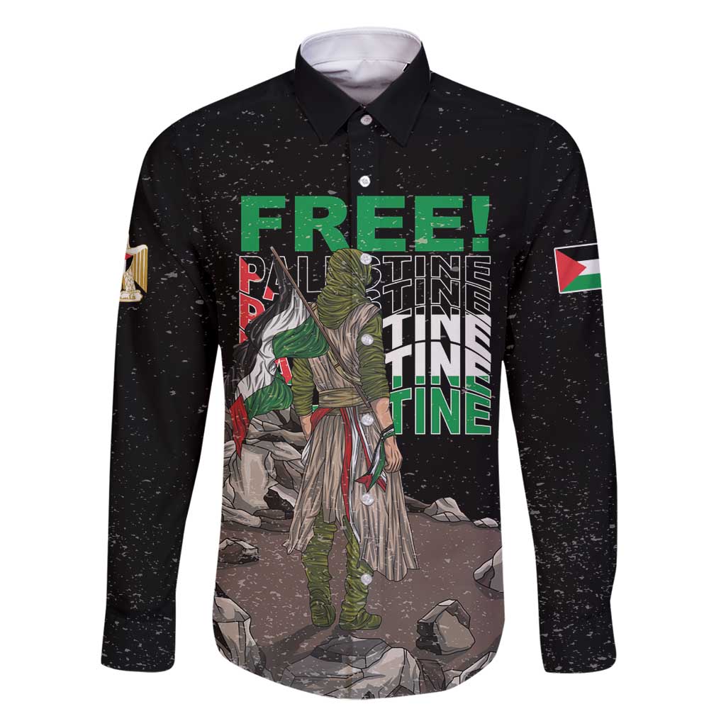 Free Palestine Family Matching Mermaid Dress and Hawaiian Shirt Eagle of Saladin - Wonder Print Shop