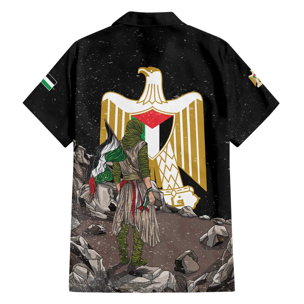 Free Palestine Family Matching Off Shoulder Maxi Dress and Hawaiian Shirt Eagle of Saladin - Wonder Print Shop