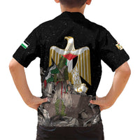 Free Palestine Family Matching Tank Maxi Dress and Hawaiian Shirt Eagle of Saladin - Wonder Print Shop