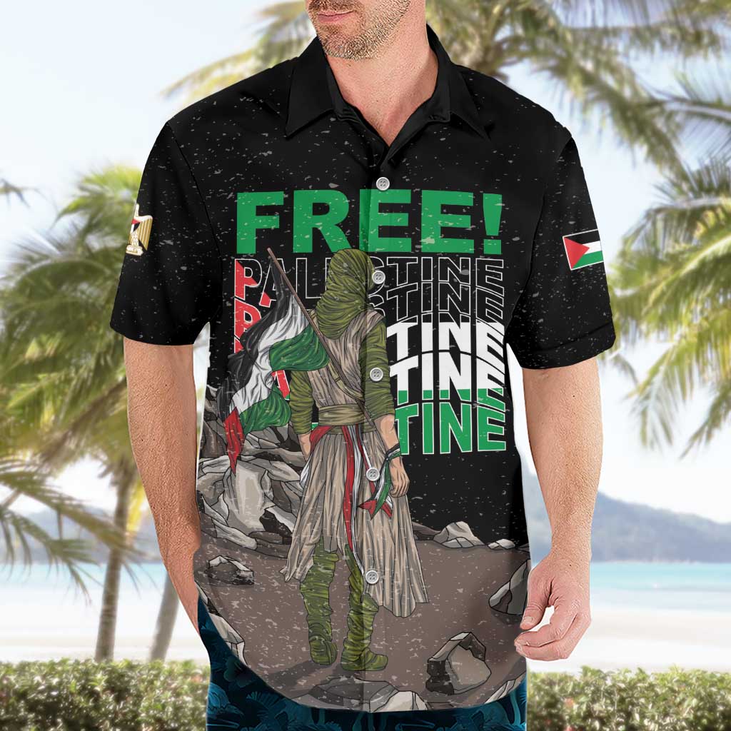 Free Palestine Hawaiian Shirt Eagle of Saladin - Wonder Print Shop