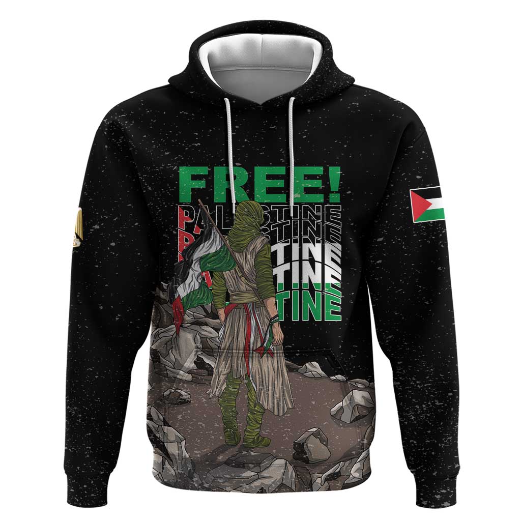 Free Palestine Hoodie Eagle of Saladin - Wonder Print Shop