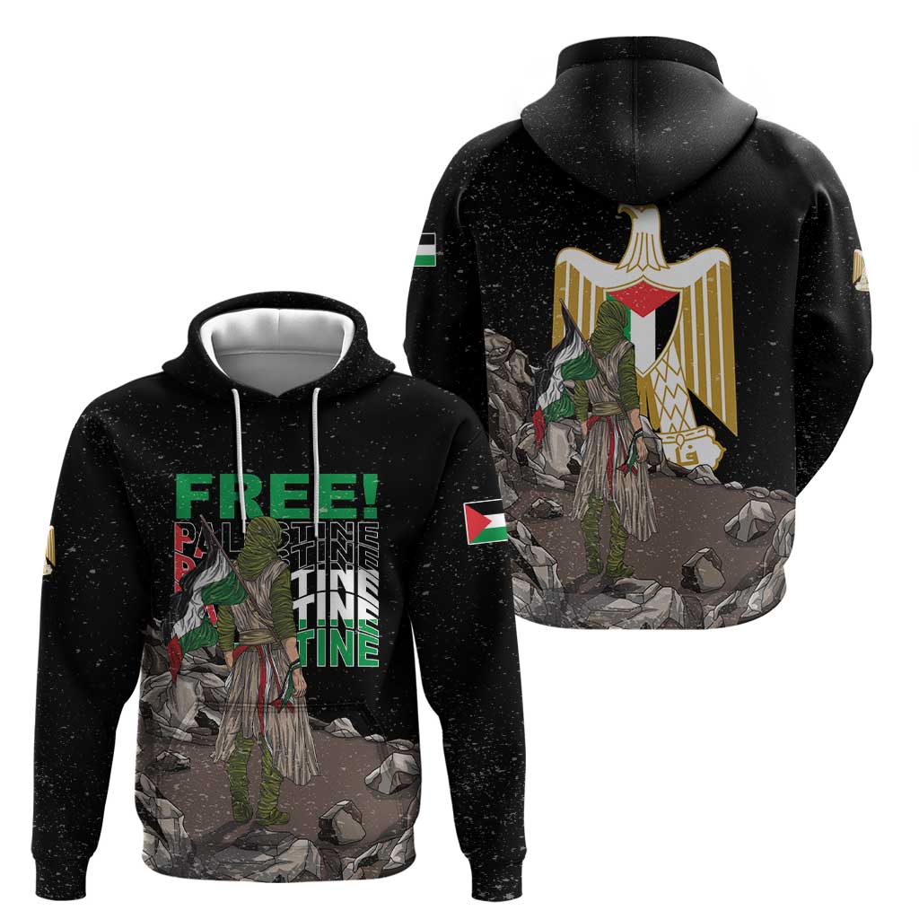 Free Palestine Hoodie Eagle of Saladin - Wonder Print Shop