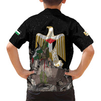 Free Palestine Kid Hawaiian Shirt Eagle of Saladin - Wonder Print Shop