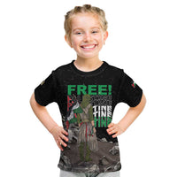 Free Palestine Kid T Shirt Eagle of Saladin - Wonder Print Shop