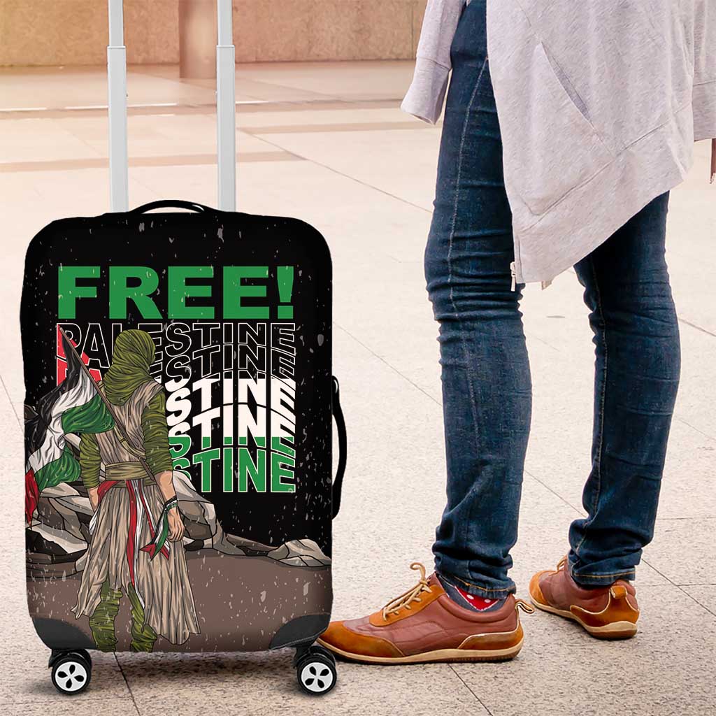 Free Palestine Luggage Cover Eagle of Saladin - Wonder Print Shop