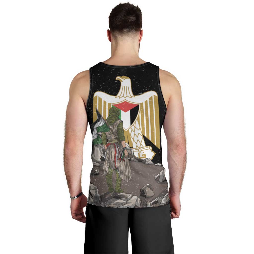 Free Palestine Men Tank Top Eagle of Saladin - Wonder Print Shop