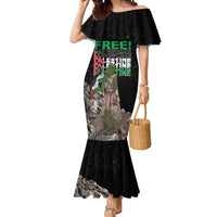 Free Palestine Mermaid Dress Eagle of Saladin - Wonder Print Shop