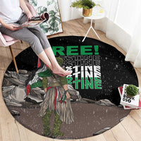 Free Palestine Round Carpet Eagle of Saladin