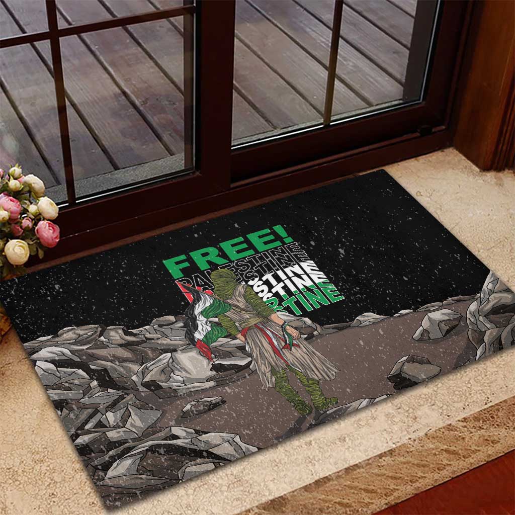 Free Palestine Rubber Doormat Eagle of Saladin - Wonder Print Shop