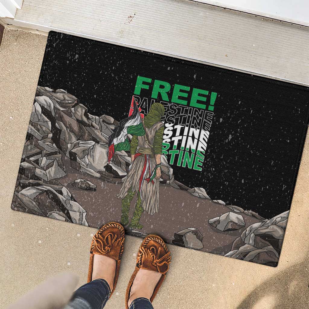 Free Palestine Rubber Doormat Eagle of Saladin - Wonder Print Shop