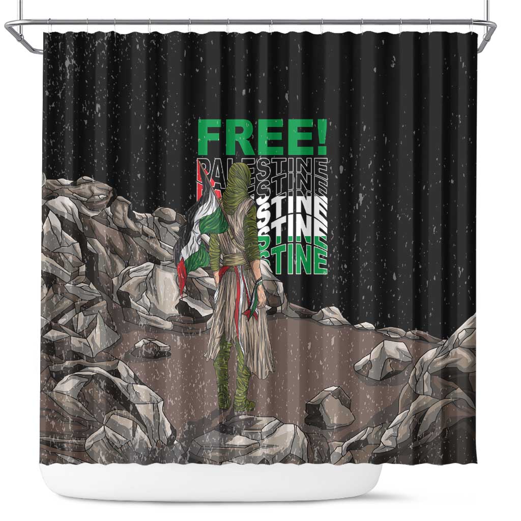 Free Palestine Shower Curtain Eagle of Saladin
