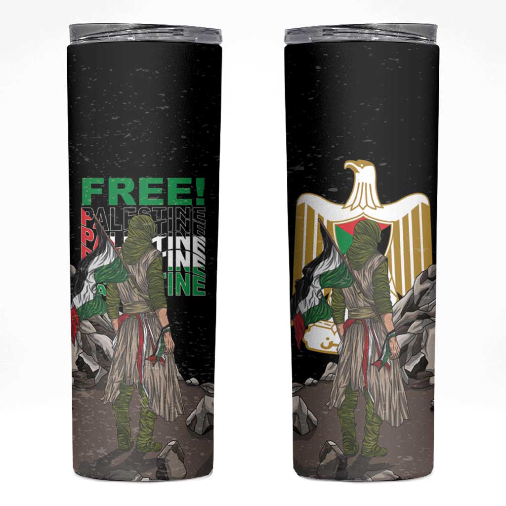 Free Palestine Skinny Tumbler Eagle of Saladin - Wonder Print Shop