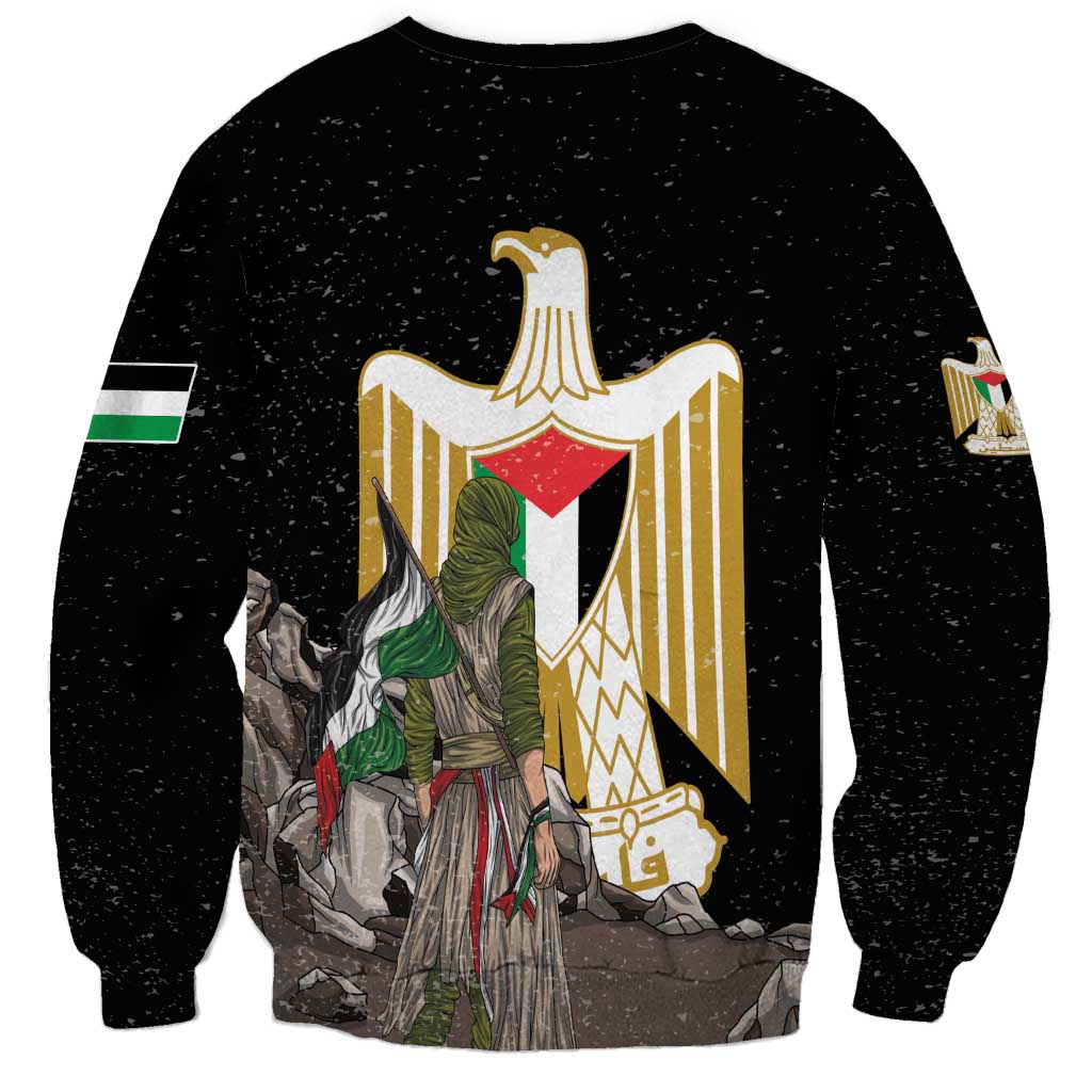 Free Palestine Sweatshirt Eagle of Saladin - Wonder Print Shop