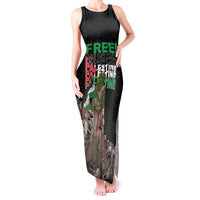Free Palestine Tank Maxi Dress Eagle of Saladin - Wonder Print Shop