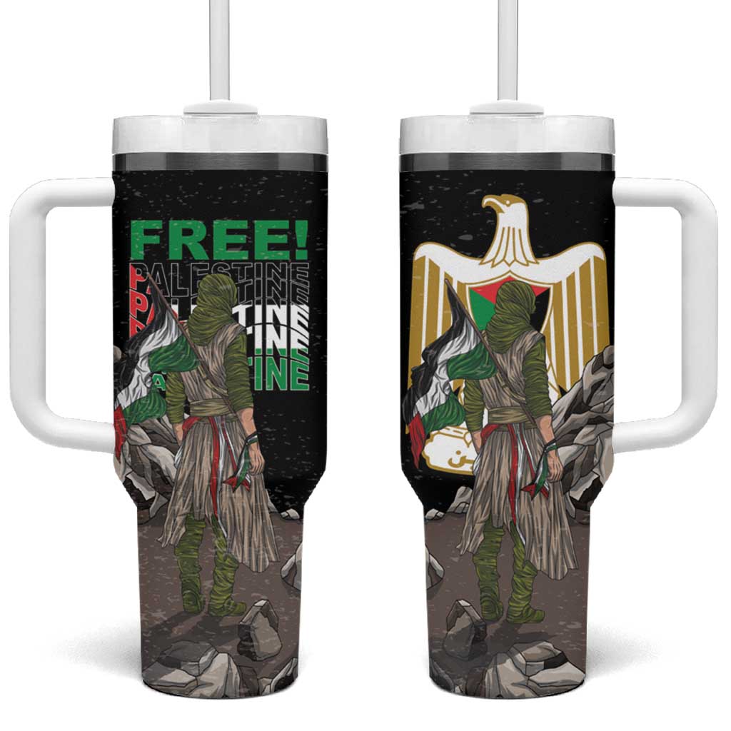 Free Palestine Tumbler With Handle Eagle of Saladin - Wonder Print Shop