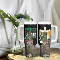 Free Palestine Tumbler With Handle Eagle of Saladin - Wonder Print Shop