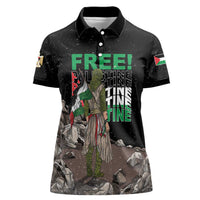 Free Palestine Women Polo Shirt Eagle of Saladin - Wonder Print Shop