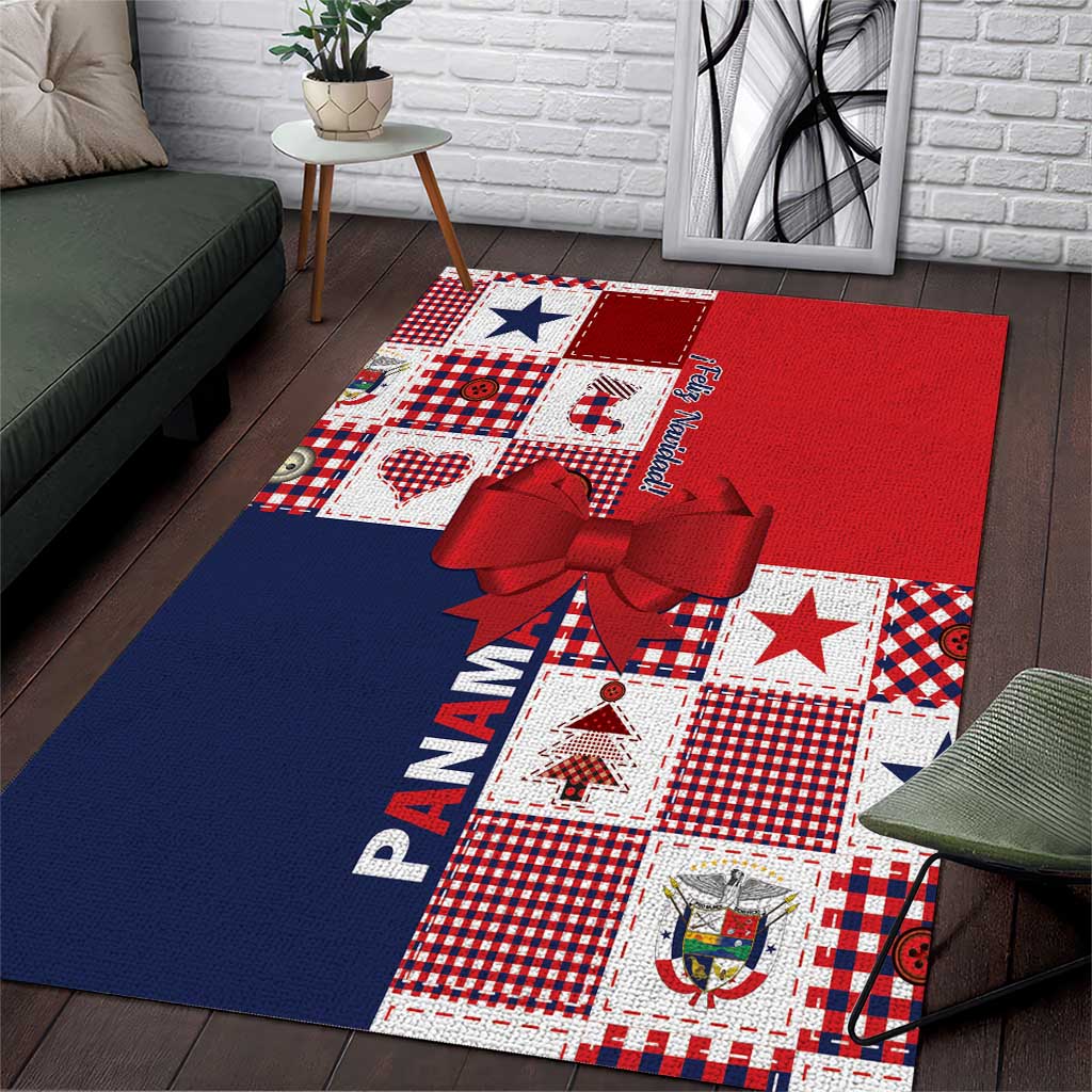 Panama Christmas Feliz Navidad Area Rug Coquette Bow Style - Wonder Print Shop