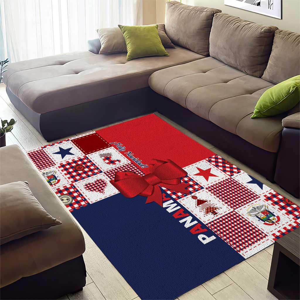 Panama Christmas Feliz Navidad Area Rug Coquette Bow Style - Wonder Print Shop