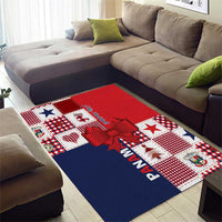 Panama Christmas Feliz Navidad Area Rug Coquette Bow Style - Wonder Print Shop