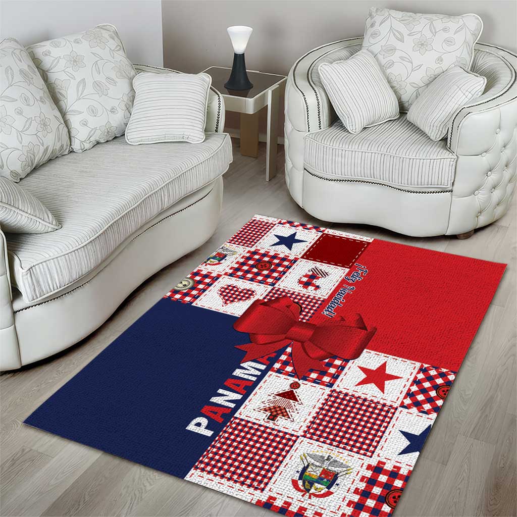 Panama Christmas Feliz Navidad Area Rug Coquette Bow Style - Wonder Print Shop