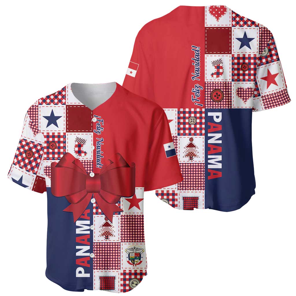 Panama Christmas Feliz Navidad Baseball Jersey Coquette Bow Style - Wonder Print Shop