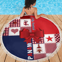 Panama Christmas Feliz Navidad Beach Blanket Coquette Bow Style - Wonder Print Shop