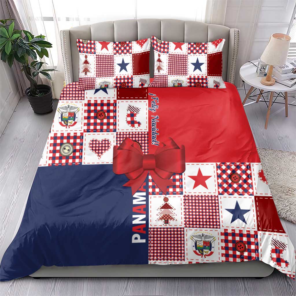 Panama Christmas Feliz Navidad Bedding Set Coquette Bow Style - Wonder Print Shop