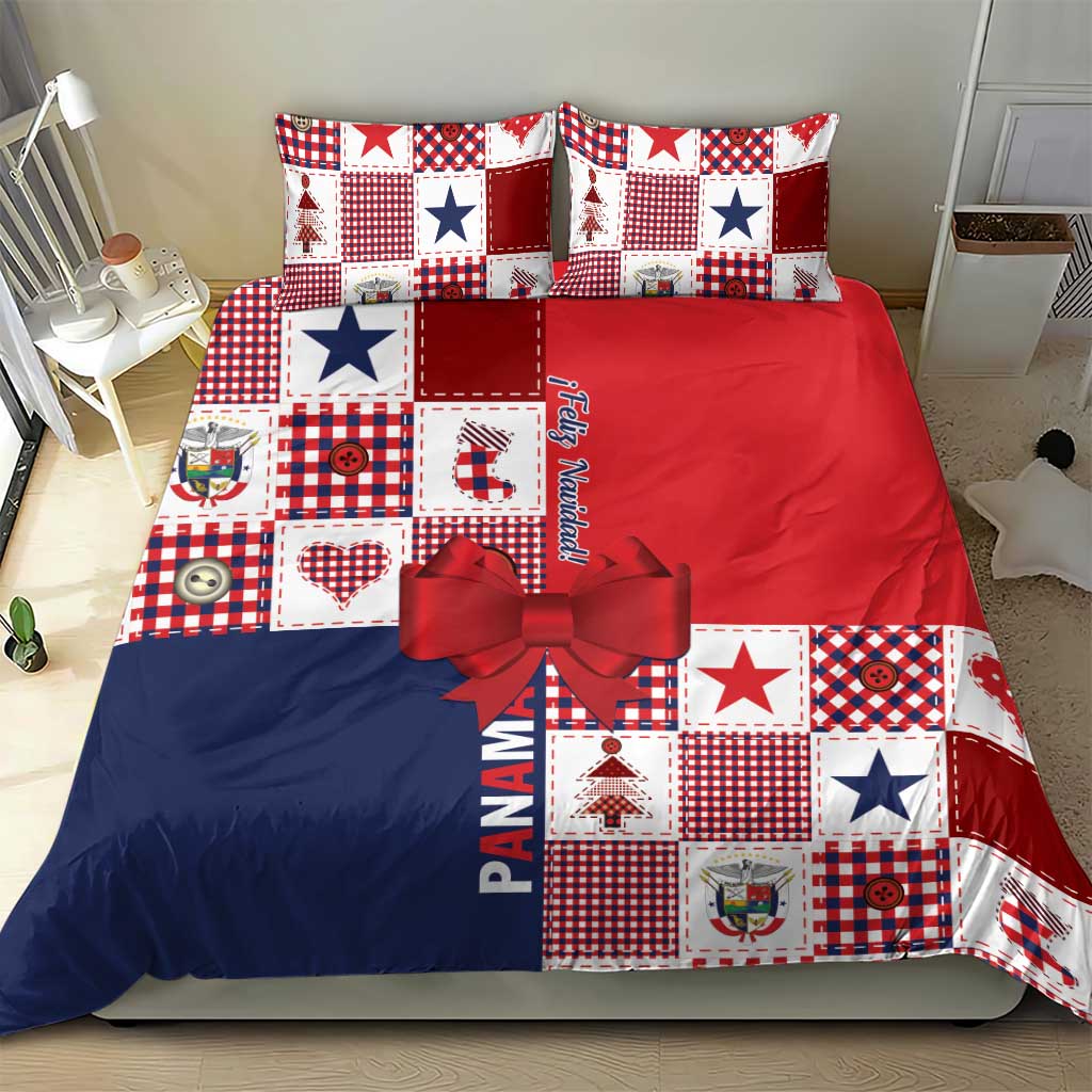 Panama Christmas Feliz Navidad Bedding Set Coquette Bow Style - Wonder Print Shop