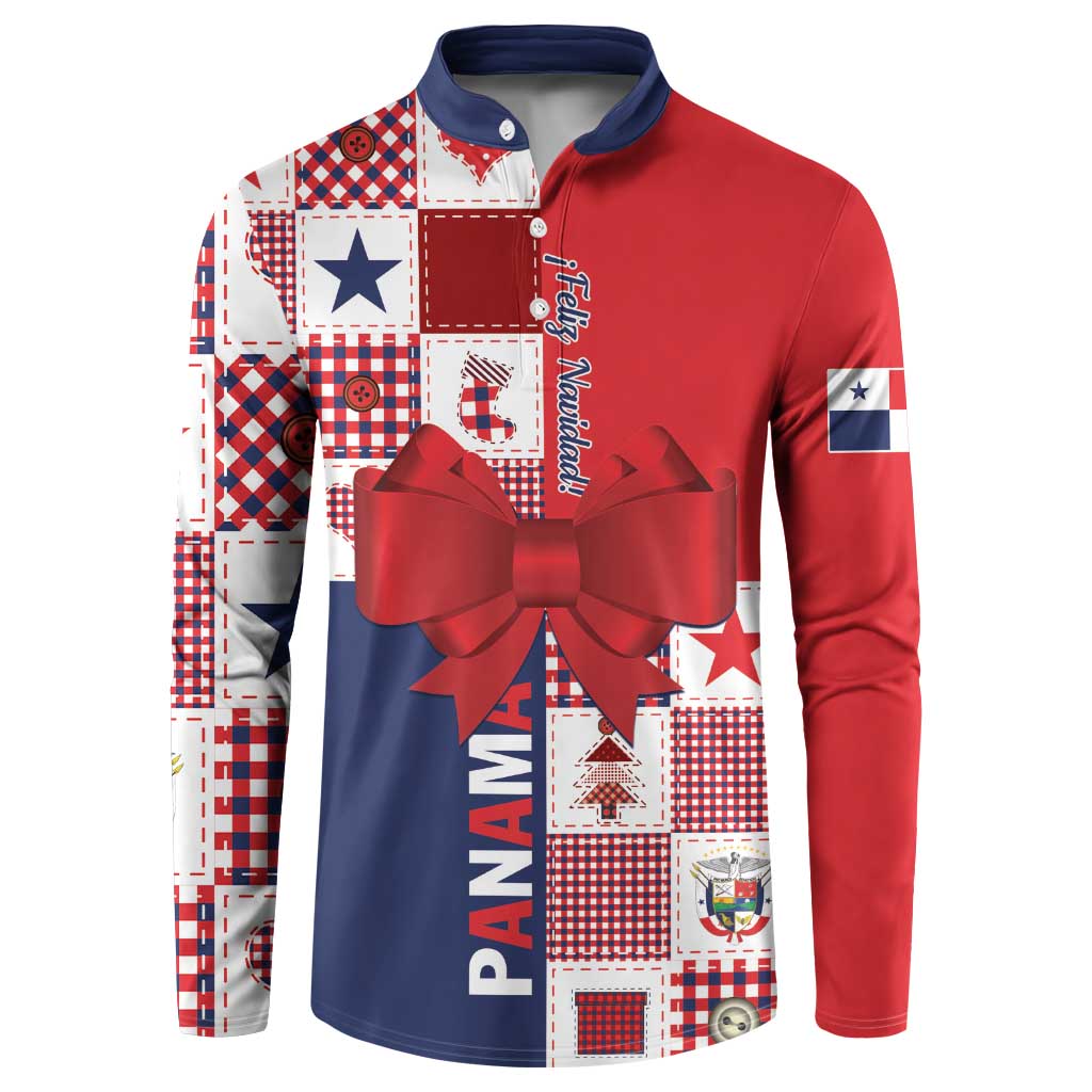 Panama Christmas Feliz Navidad Button Sweatshirt Coquette Bow Style - Wonder Print Shop