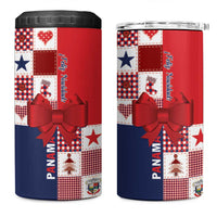 Panama Christmas Feliz Navidad 4 in 1 Can Cooler Tumbler Coquette Bow Style - Wonder Print Shop