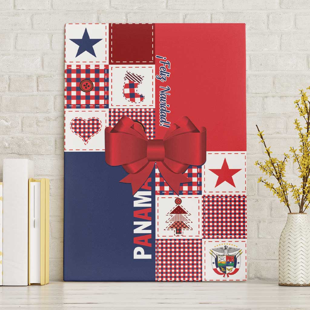 Panama Christmas Feliz Navidad Canvas Wall Art Coquette Bow Style - Wonder Print Shop