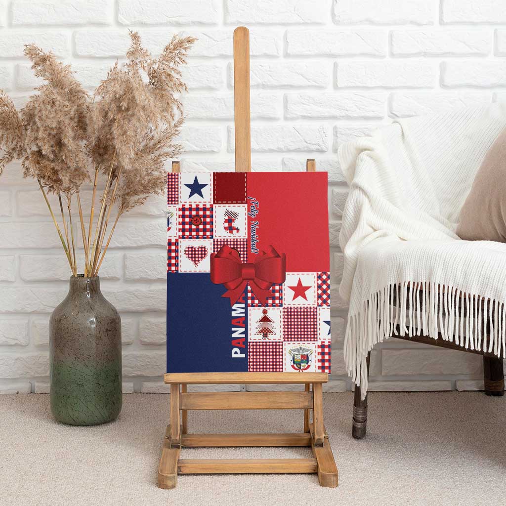 Panama Christmas Feliz Navidad Canvas Wall Art Coquette Bow Style - Wonder Print Shop