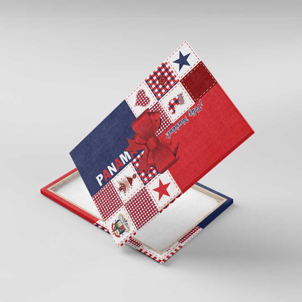 Panama Christmas Feliz Navidad Canvas Wall Art Coquette Bow Style - Wonder Print Shop