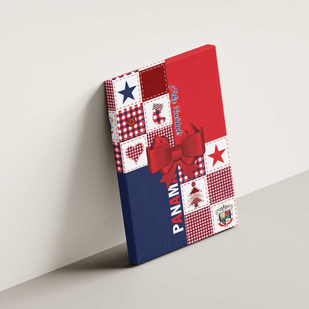 Panama Christmas Feliz Navidad Canvas Wall Art Coquette Bow Style - Wonder Print Shop