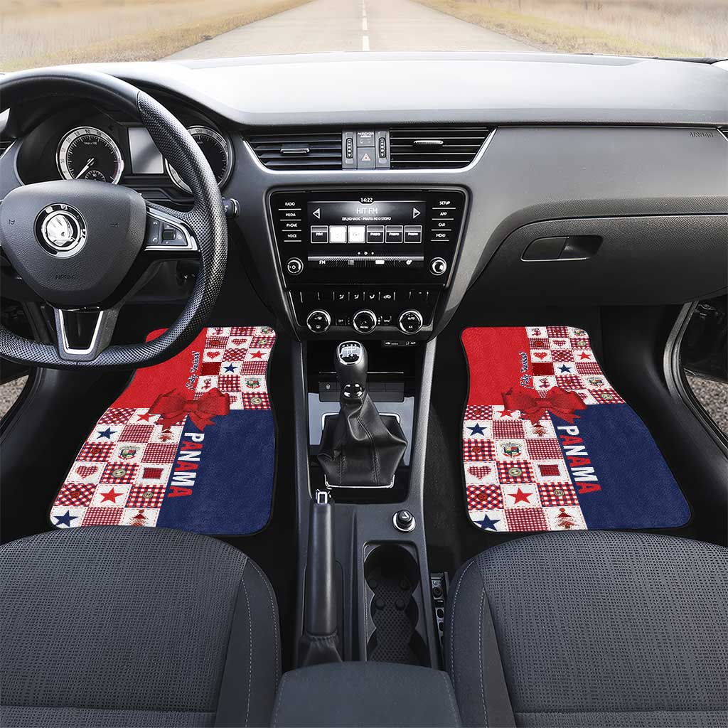 Panama Christmas Feliz Navidad Car Mats Coquette Bow Style - Wonder Print Shop