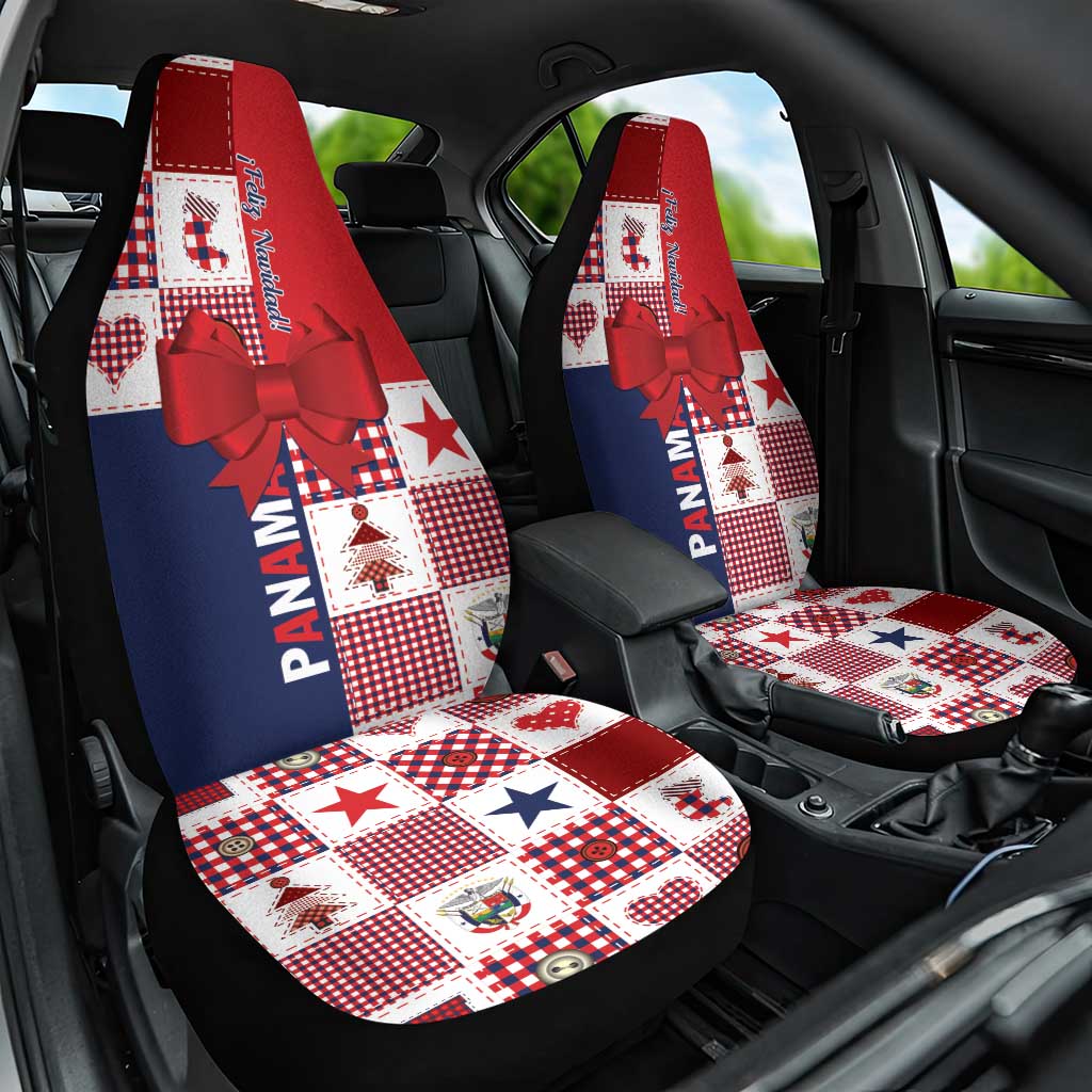 Panama Christmas Feliz Navidad Car Seat Cover Coquette Bow Style - Wonder Print Shop