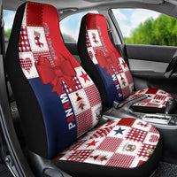 Panama Christmas Feliz Navidad Car Seat Cover Coquette Bow Style - Wonder Print Shop