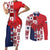 Panama Christmas Feliz Navidad Couples Matching Short Sleeve Bodycon Dress and Long Sleeve Button Shirt Coquette Bow Style - Wonder Print Shop