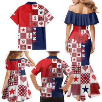 Panama Christmas Feliz Navidad Family Matching Mermaid Dress and Hawaiian Shirt Coquette Bow Style - Wonder Print Shop