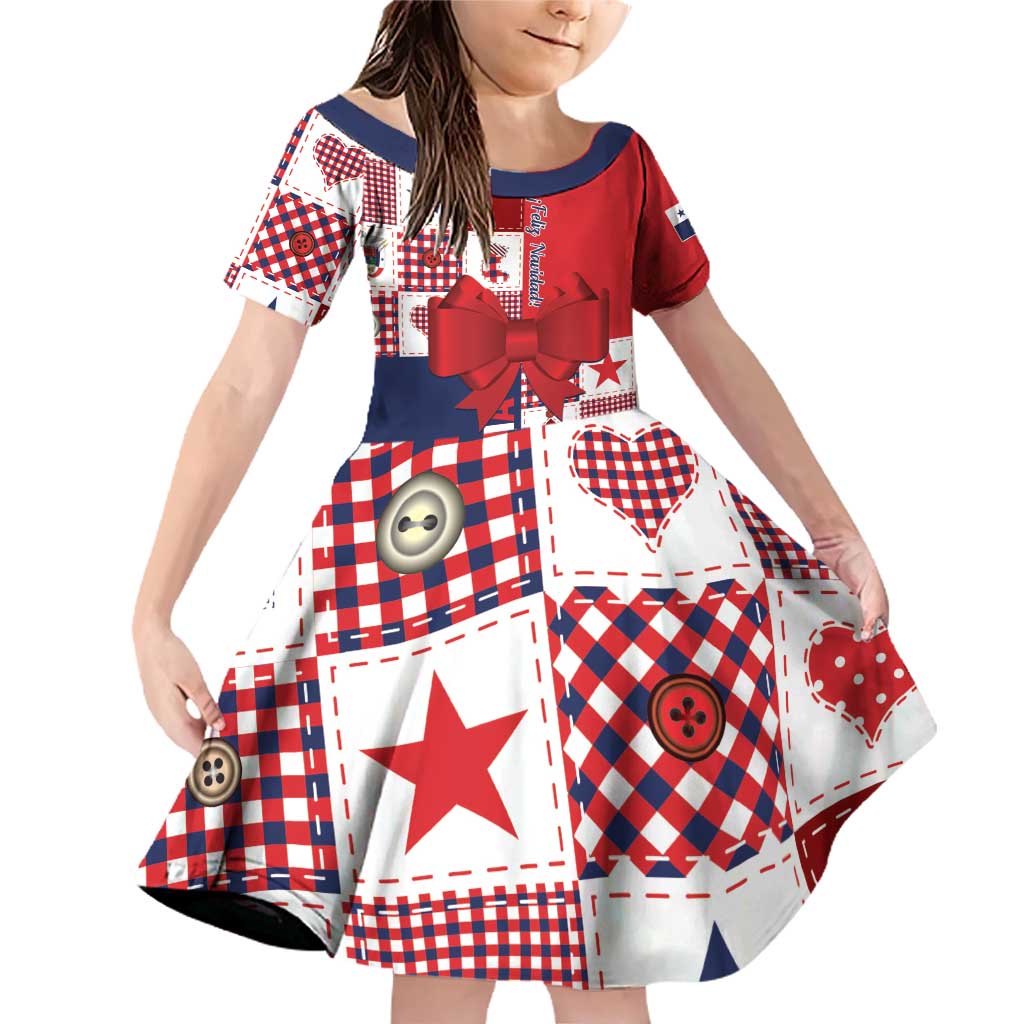 Panama Christmas Feliz Navidad Family Matching Off Shoulder Short Dress and Hawaiian Shirt Coquette Bow Style - Wonder Print Shop