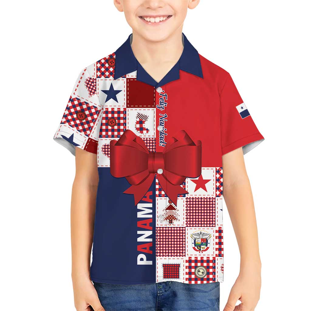 Panama Christmas Feliz Navidad Family Matching Puletasi and Hawaiian Shirt Coquette Bow Style - Wonder Print Shop