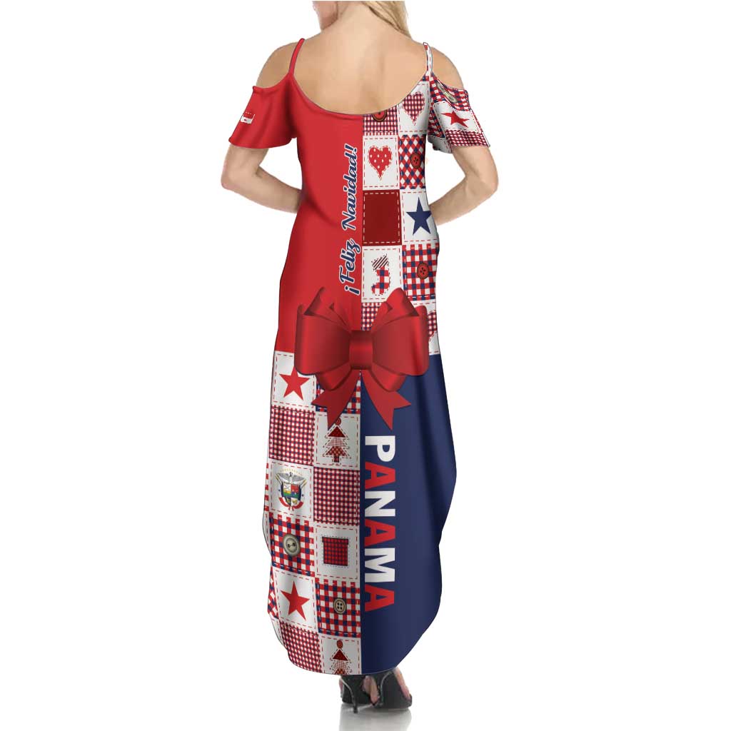 Panama Christmas Feliz Navidad Family Matching Summer Maxi Dress and Hawaiian Shirt Coquette Bow Style - Wonder Print Shop