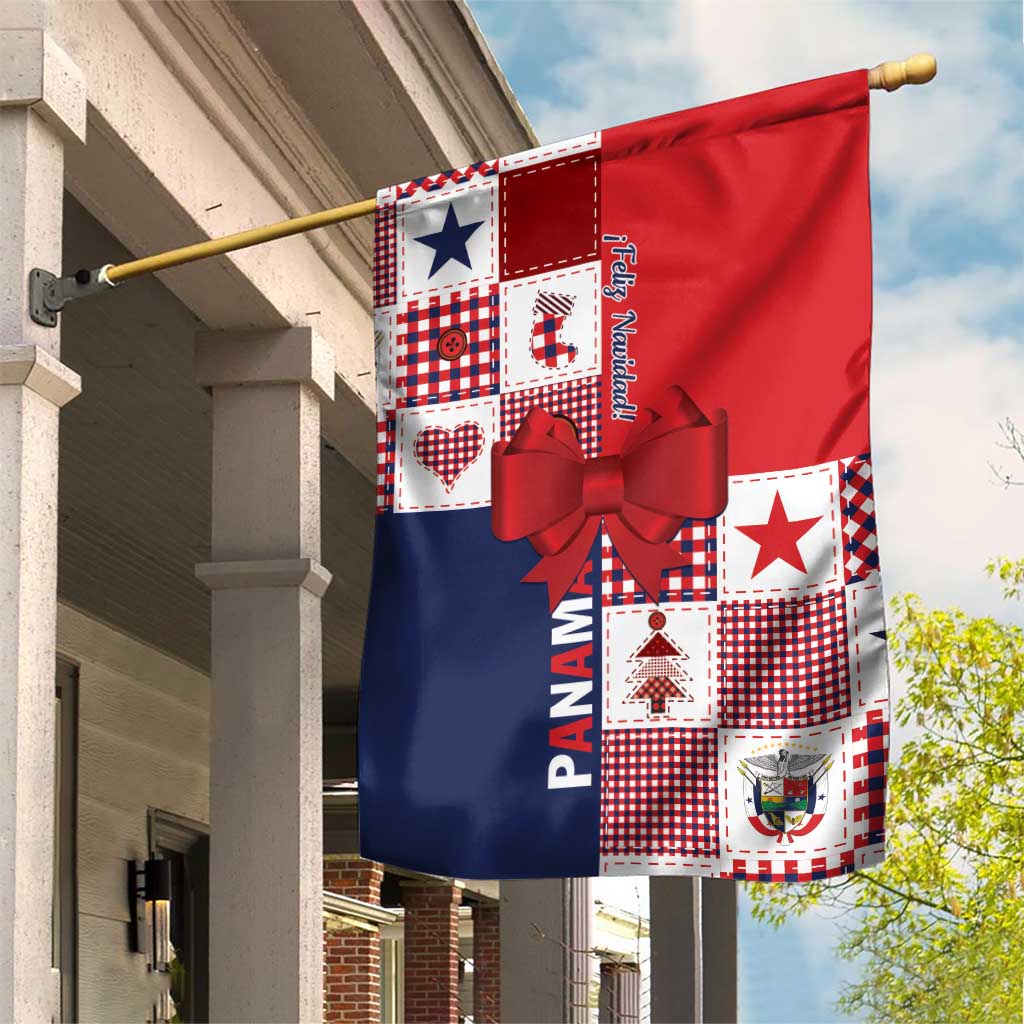 Panama Christmas Feliz Navidad Garden Flag Coquette Bow Style - Wonder Print Shop