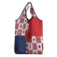 Panama Christmas Feliz Navidad Grocery Bag Coquette Bow Style