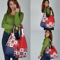 Panama Christmas Feliz Navidad Grocery Bag Coquette Bow Style