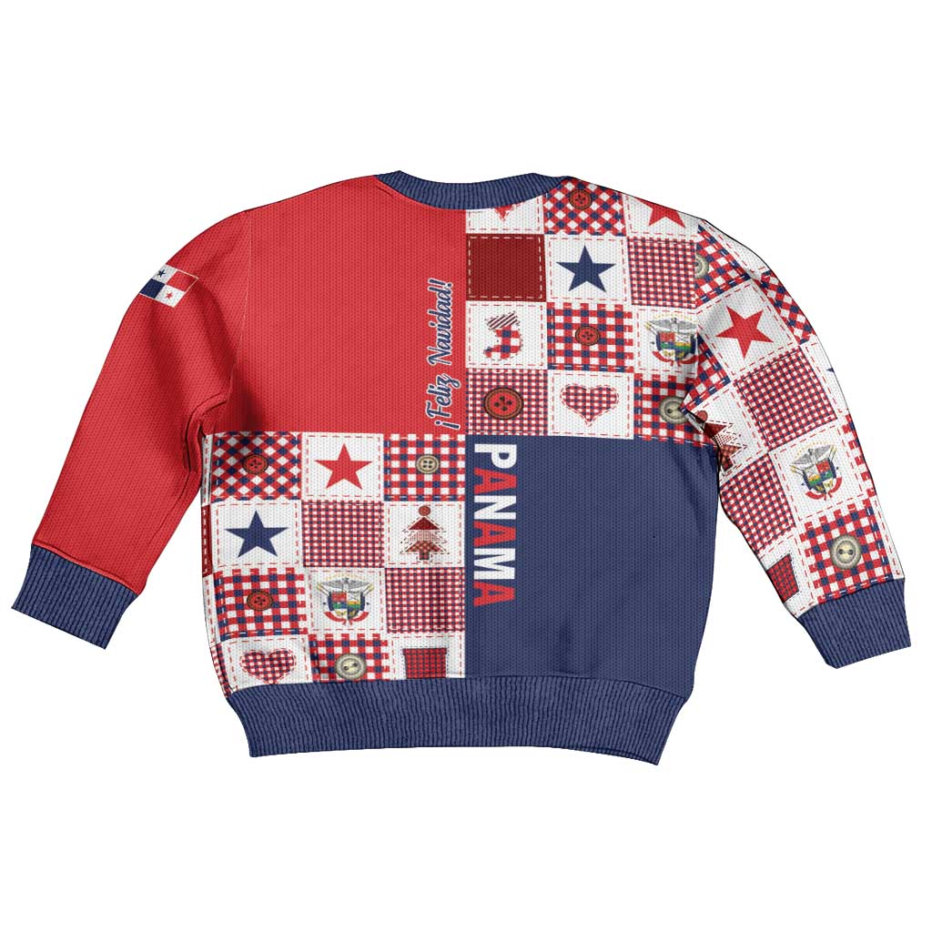 Panama Christmas Feliz Navidad Kid Ugly Christmas Sweater Coquette Bow Style - Wonder Print Shop