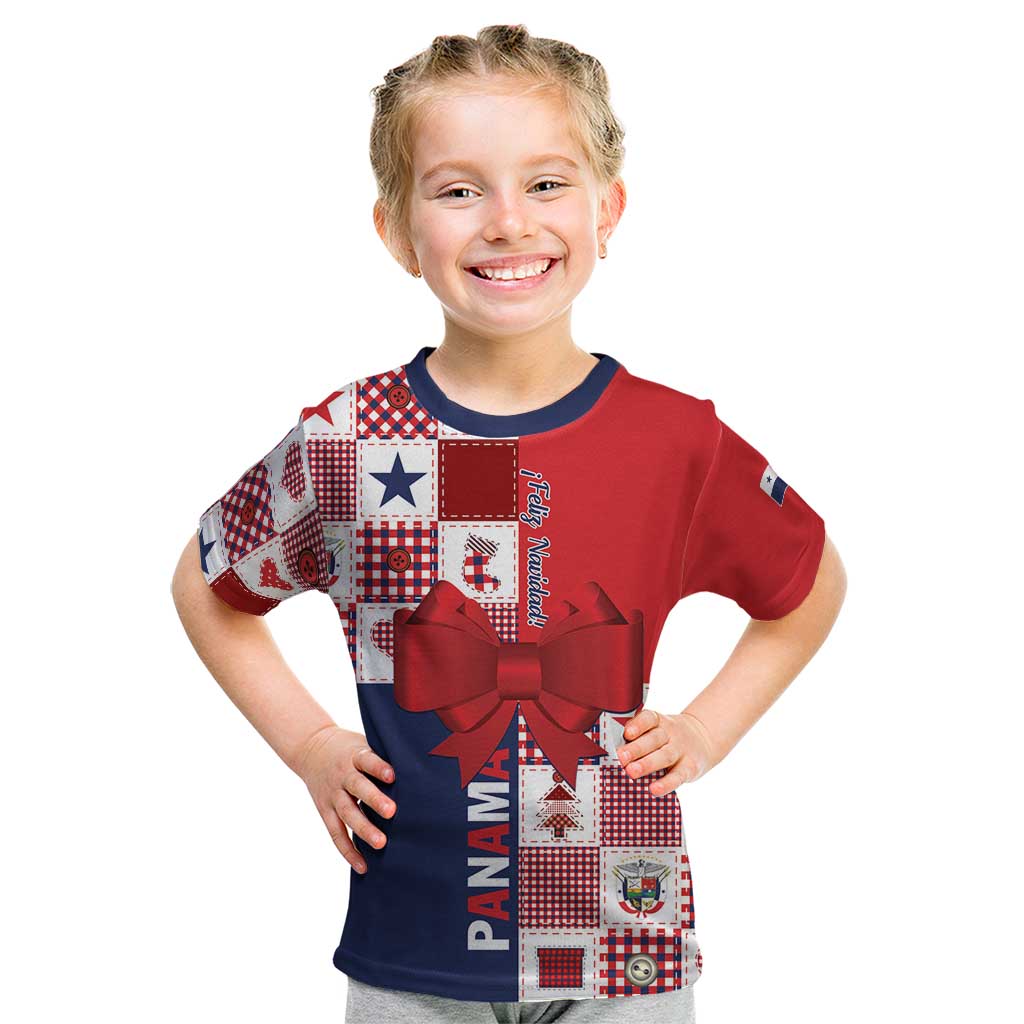 Panama Christmas Feliz Navidad Kid T Shirt Coquette Bow Style - Wonder Print Shop