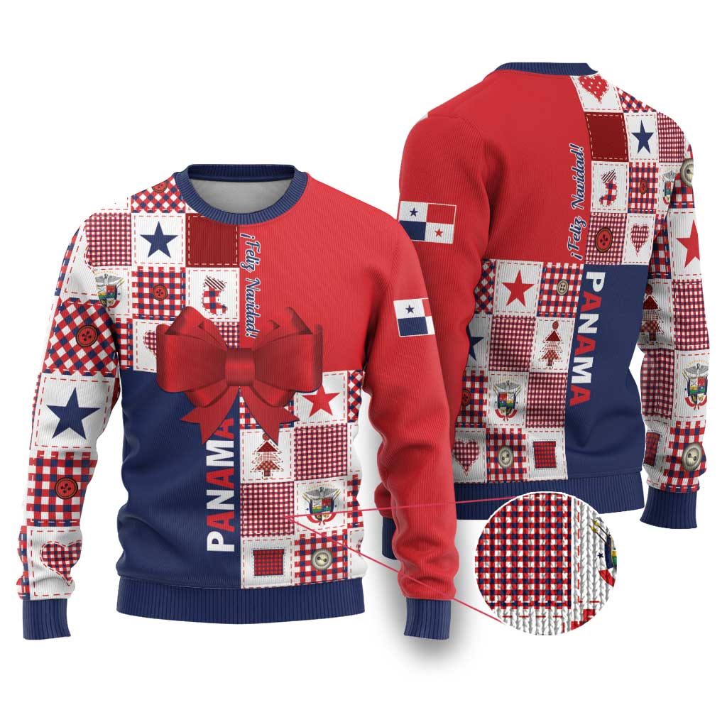 Panama Christmas Feliz Navidad Ugly Christmas Sweater Coquette Bow Style - Wonder Print Shop